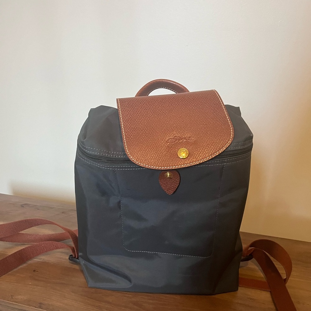 Longchamp Le Pliage backpack in grey